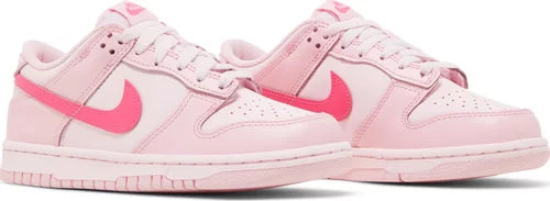 Nike Grade School Womens Dunk Low Sneakers - 'Triple Pink'
