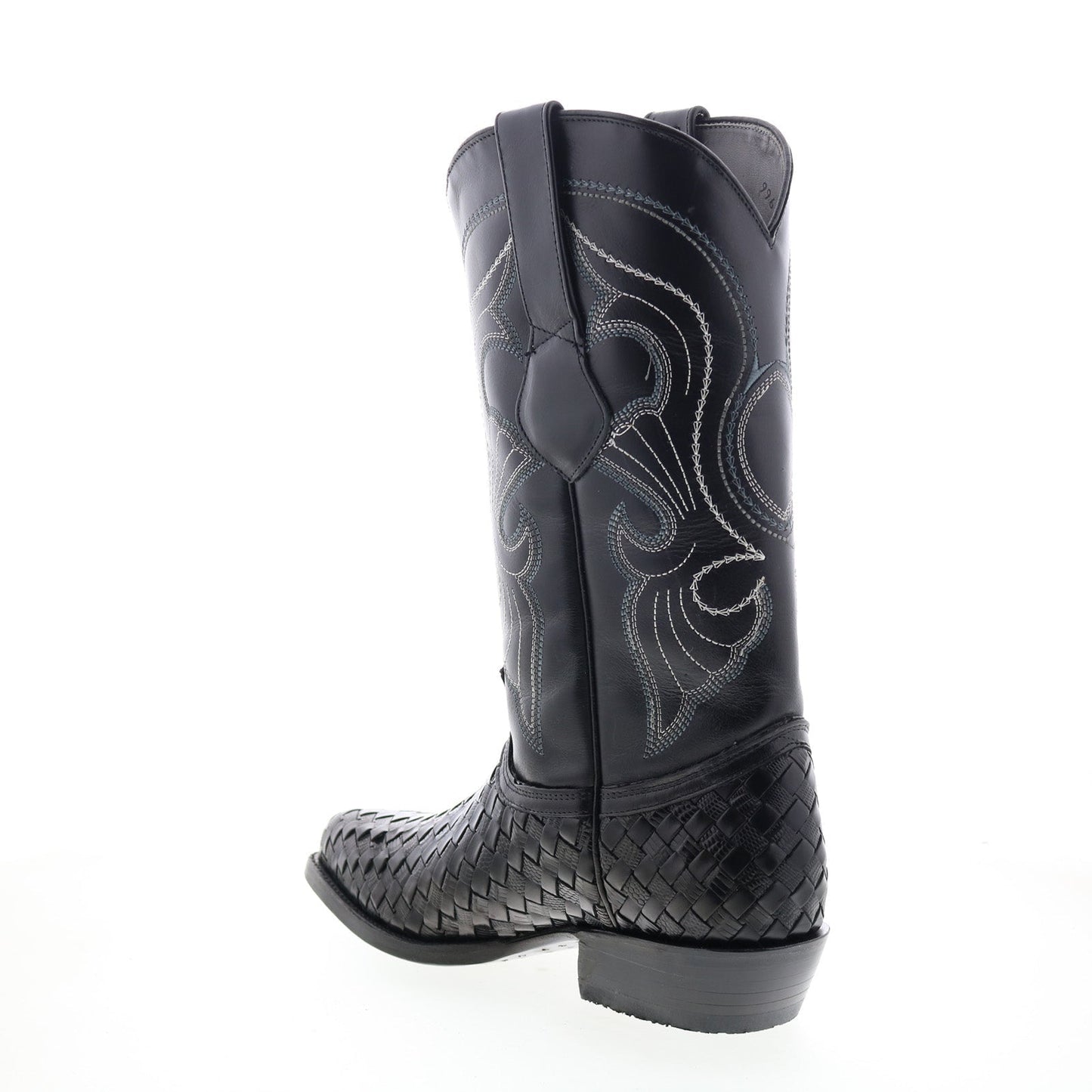 Los Altos J-Toe Vergel Teju Lizard Mens Black Wide Cowboy Western Boots