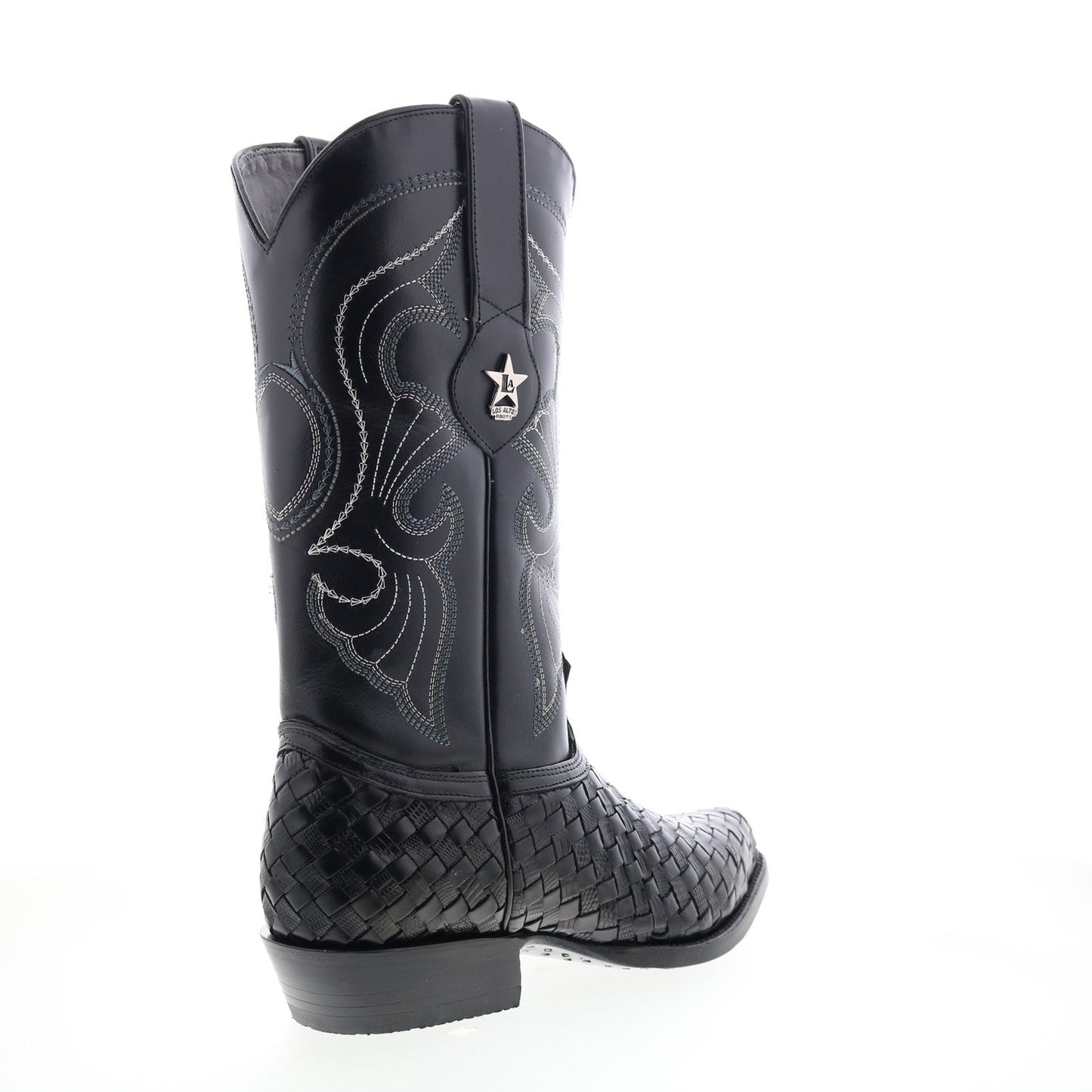 Los Altos J-Toe Vergel Teju Lizard Mens Black Wide Cowboy Western Boots