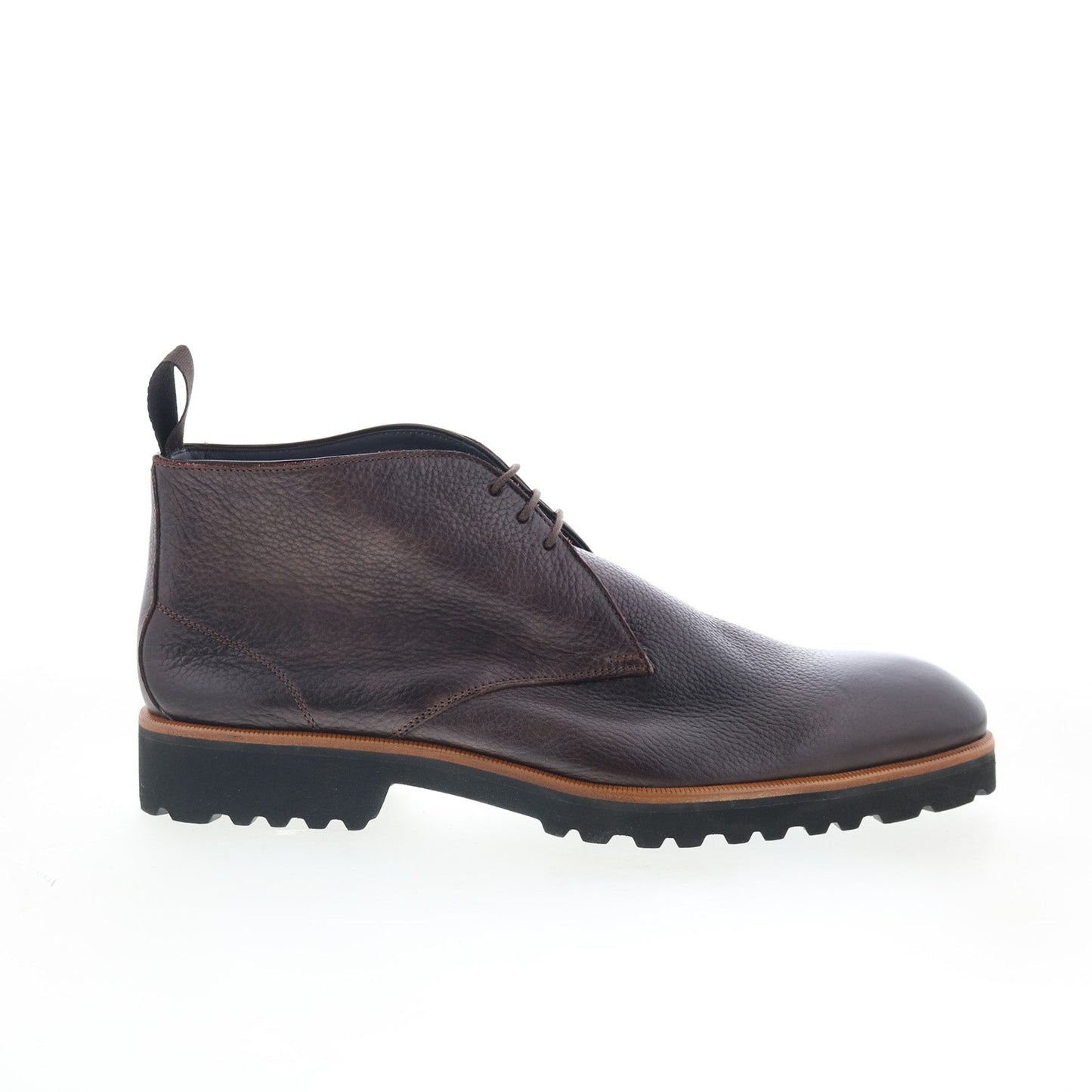 Di Bianco Alba Mens Brown Leather Lace Up Chukkas Boots