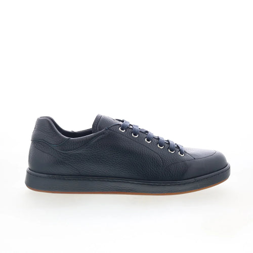 Di Bianco Arsoli Mens Blue Leather Lace Up Lifestyle Sneakers Shoes