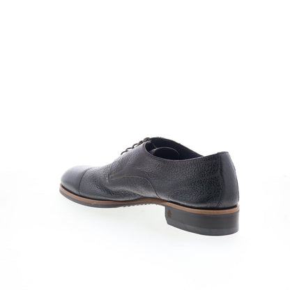 Di Bianco Bergamo Mens Brown Leather Lace Up Oxfords & Lace Ups Cap Toe Shoes