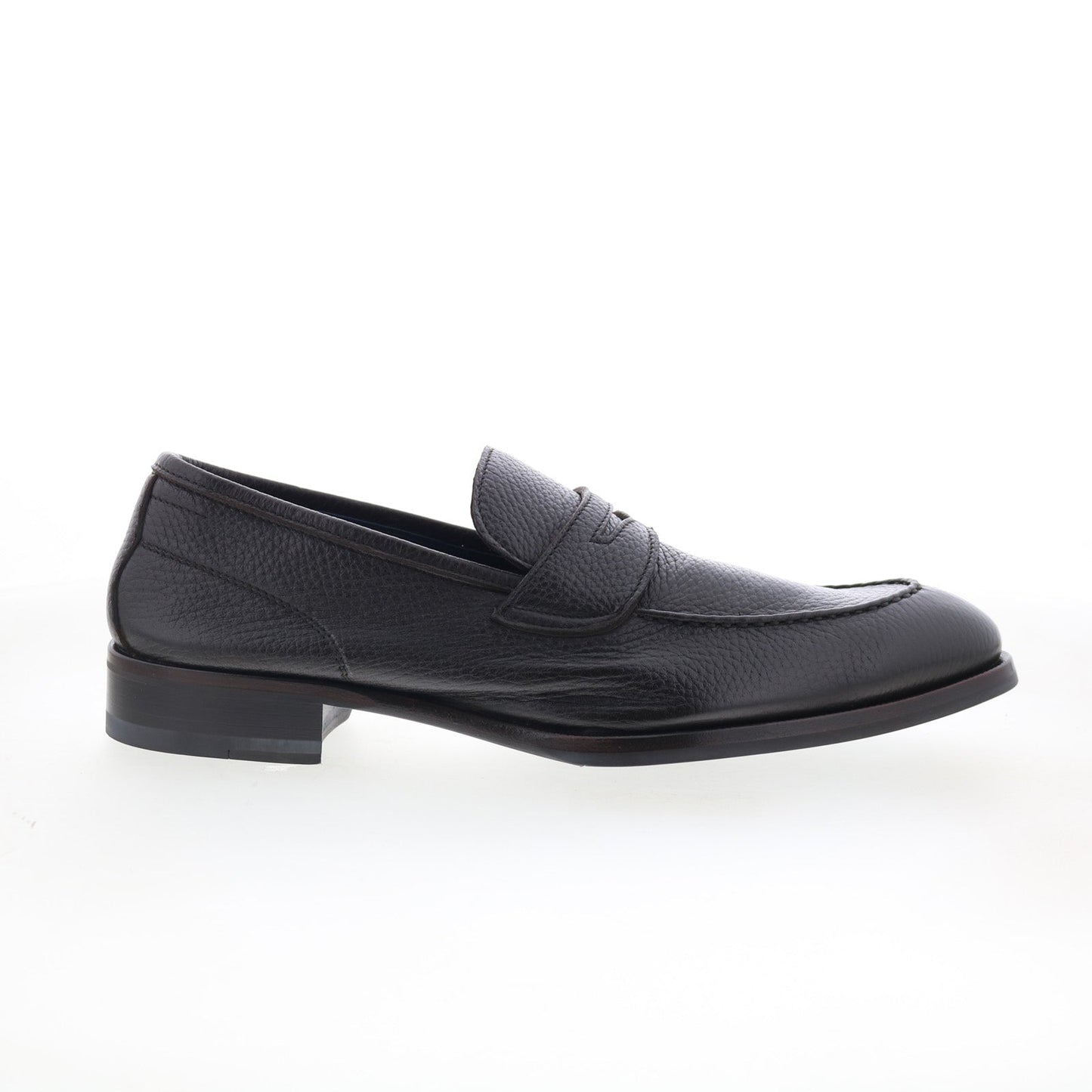 Di Bianco Brera Mens Brown Leather Slip On Loafers & Slip Ons Penny Shoes