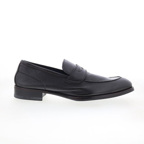 Di Bianco Brera Mens Brown Leather Slip On Loafers & Slip Ons Penny Shoes