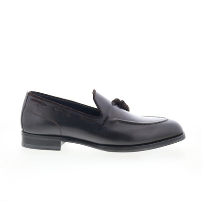 Di Bianco Cercola Mens Brown Leather Slip On Loafers & Slip Ons Casual Shoes