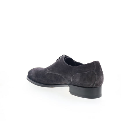 Di Bianco Como Mens Gray Suede Lace Up Oxfords & Lace Ups Casual Shoes