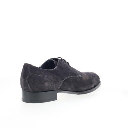 Di Bianco Como Mens Gray Suede Lace Up Oxfords & Lace Ups Casual Shoes