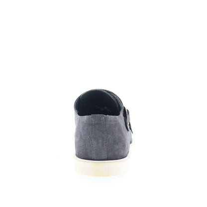 Pastori by Di Bianco Double Monk Mens Gray Loafers & Slip Ons Casual Shoes