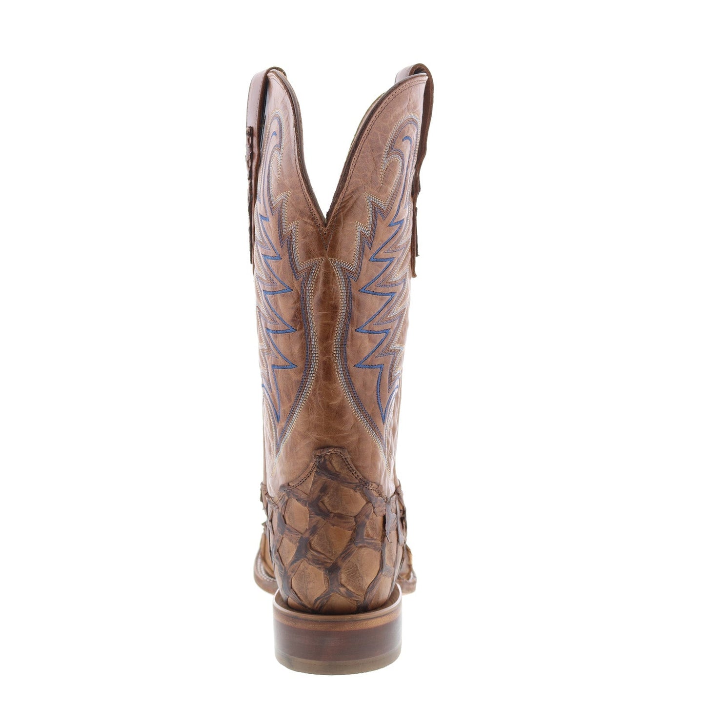 Tony Lama Everett Pirarucu Made In USA Mens Brown Cowboy Western Boots