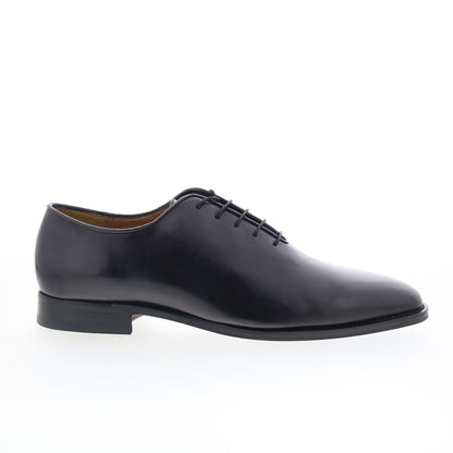 Di Bianco Eleganza Mens Black Leather Oxfords & Lace Ups Plain Toe Shoes