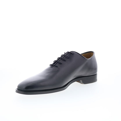 Di Bianco Eleganza Mens Black Leather Oxfords & Lace Ups Plain Toe Shoes