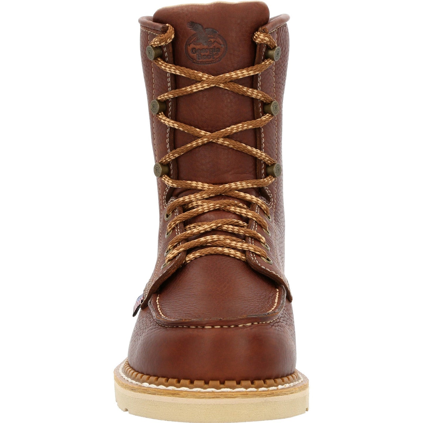 Georgia Boot Wedge Moc Toe GB00480 Mens Brown Leather Work & Safety Boots