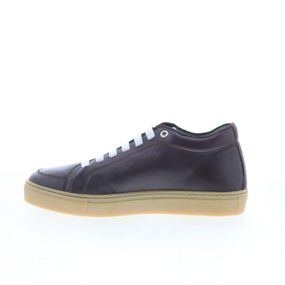 Di Bianco GB371 Mens Brown Leather Lace Up Lifestyle Sneakers Shoes
