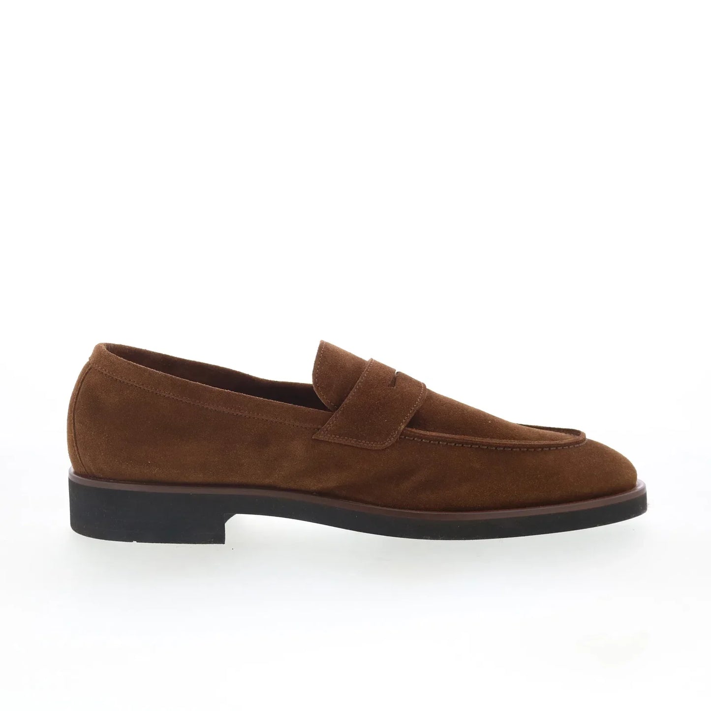 Di Bianco GBF407 Mens Brown Suede Slip On Loafers & Slip Ons Penny Shoes