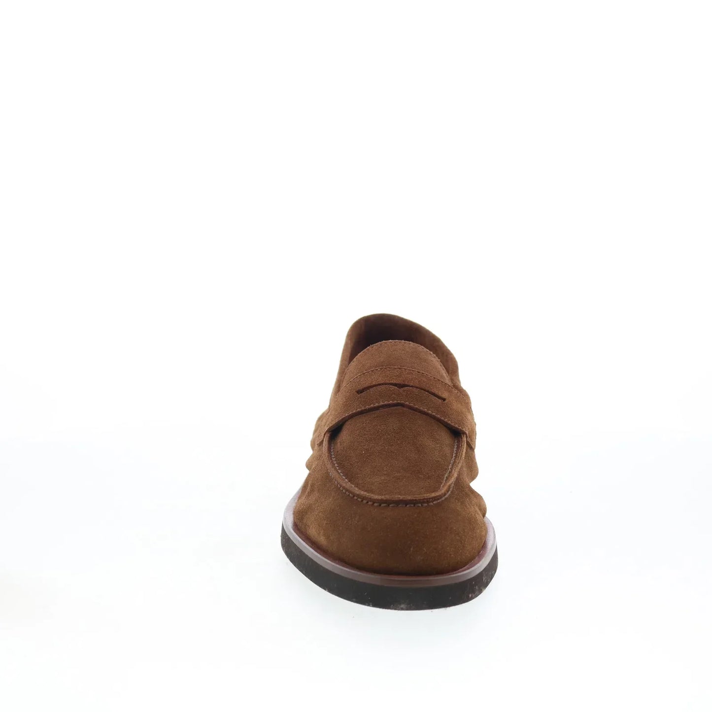 Di Bianco GBF407 Mens Brown Suede Slip On Loafers & Slip Ons Penny Shoes