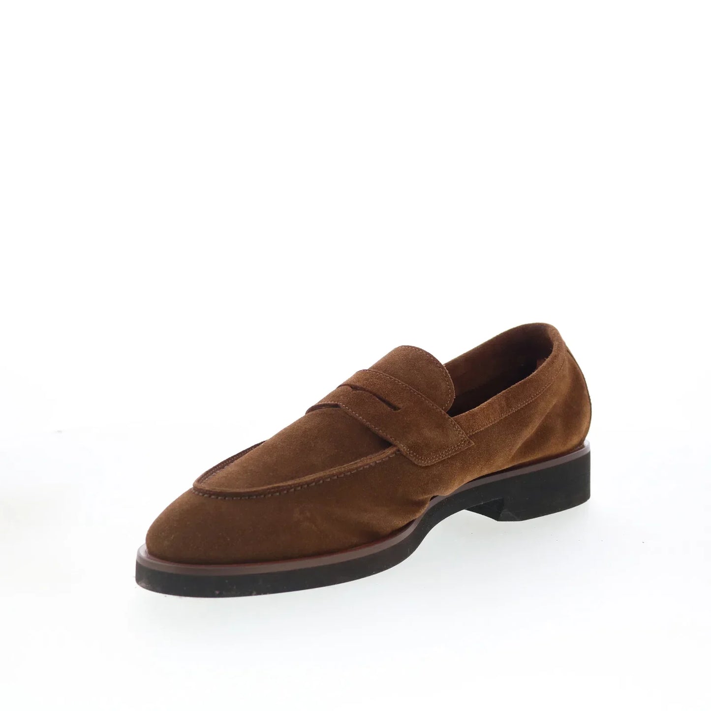 Di Bianco GBF407 Mens Brown Suede Slip On Loafers & Slip Ons Penny Shoes