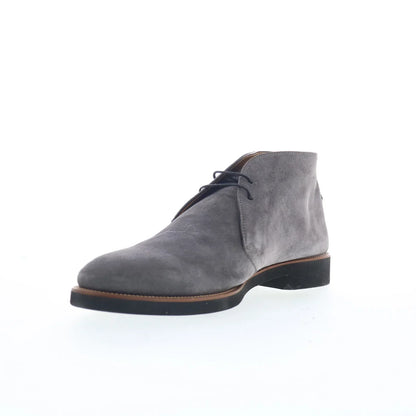 Di Bianco Gomma GBF409 Mens Gray Suede Lace Up Chukkas Boots