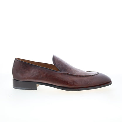 Di Bianco GBF410 Mens Brown Leather Slip On Loafers & Slip Ons Casual Shoes