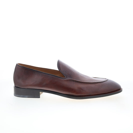 Di Bianco GBF410 Mens Brown Leather Slip On Loafers & Slip Ons Casual Shoes