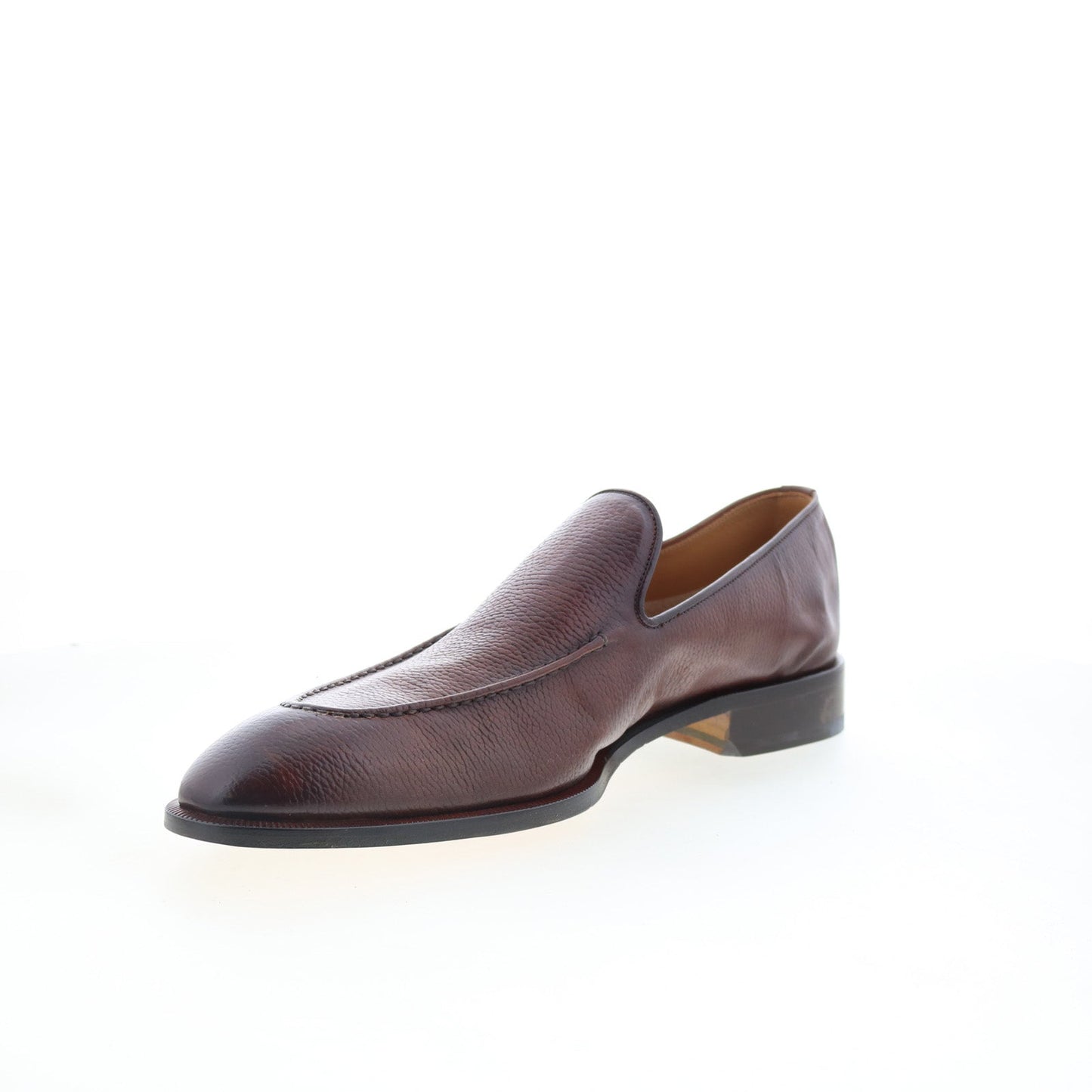 Di Bianco GBF410 Mens Brown Leather Slip On Loafers & Slip Ons Casual Shoes