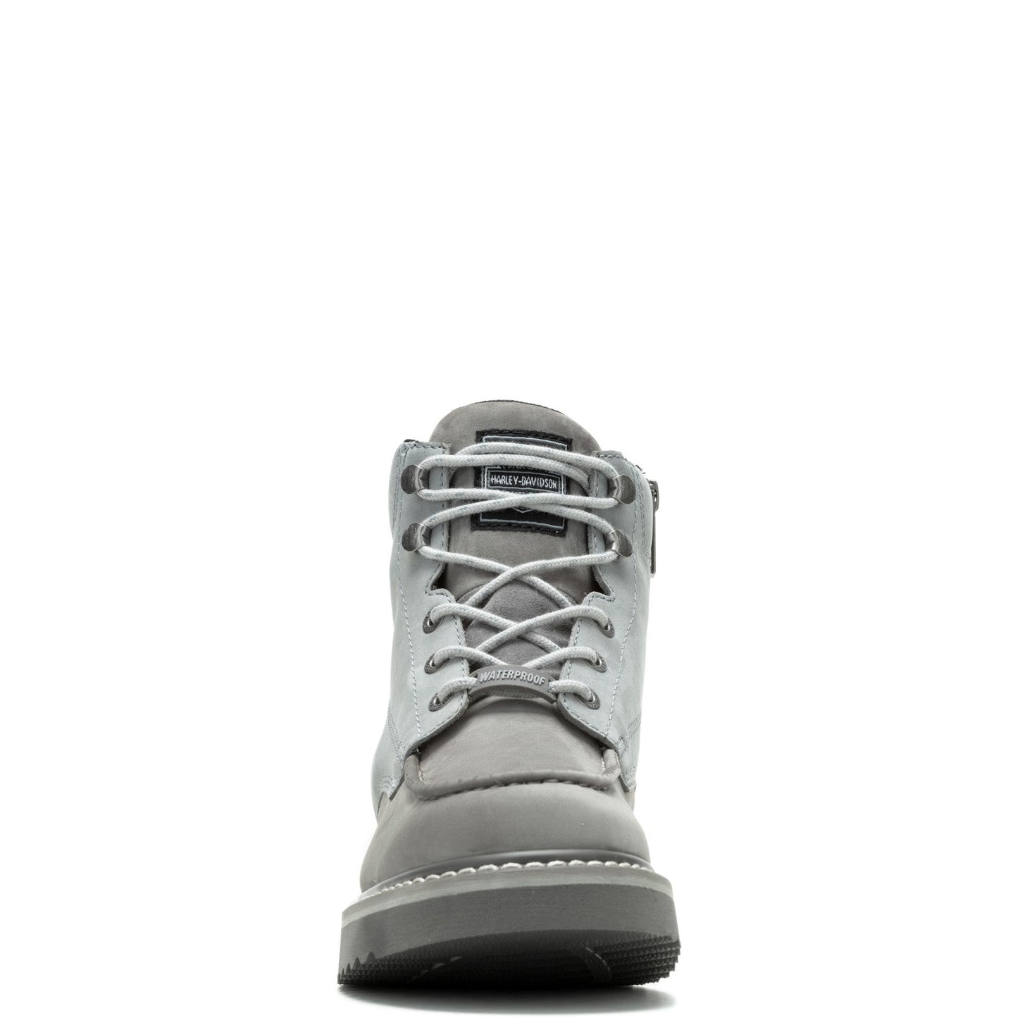 Harley-Davidson Beau D93858 Mens Gray Leather Zipper Motorcycle Boots