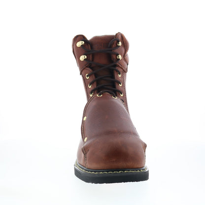 Iron Age Groundbreaker 8" EH Steel Toe MetGuard Mens Brown Wide Work Boots