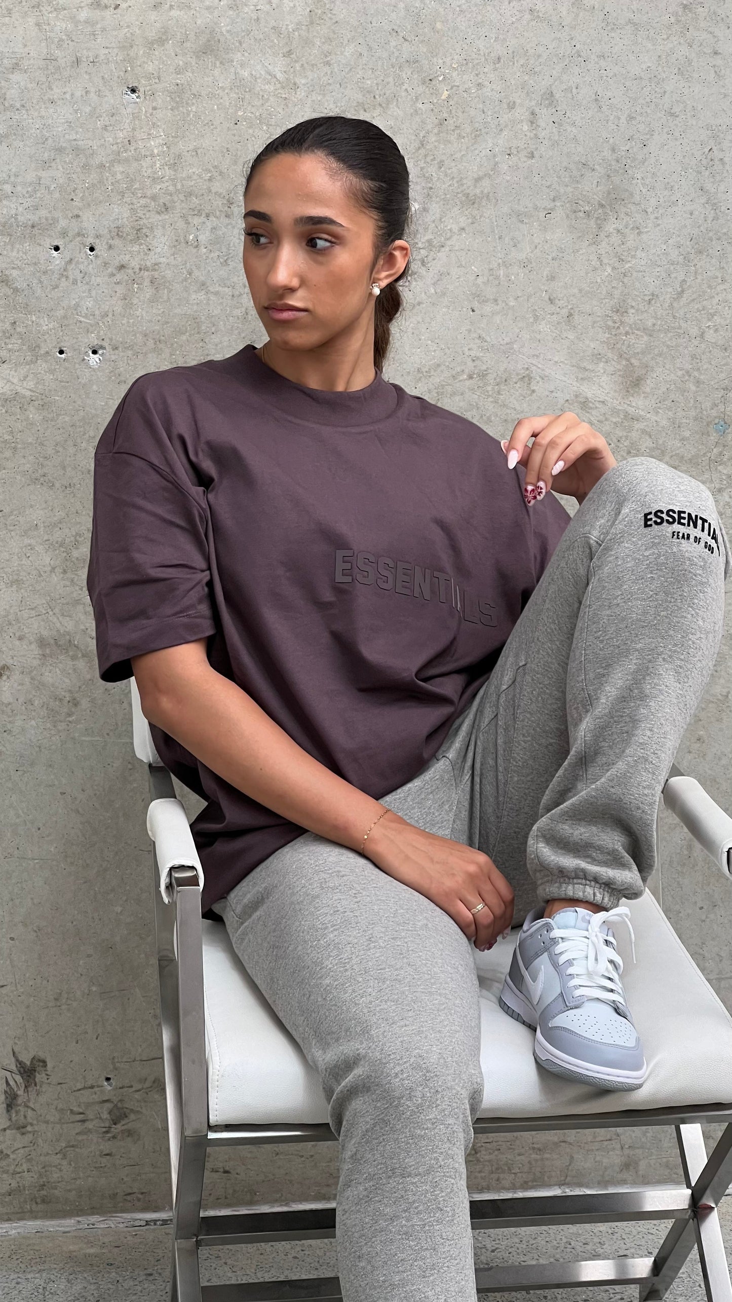Nike Grade School Womens Dunk Low Sneakers - 'Pure Platinum Wolf Grey'