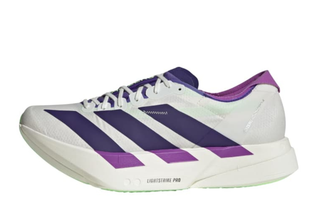 Adizero Adios Pro 4 Men's :Core White | Collegiate Purple