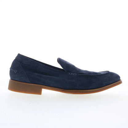 Di Bianco Lucius Mens Blue Suede Slip On Loafers & Slip Ons Casual Shoes