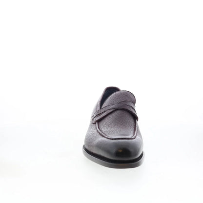 Di Bianco Manzoni Mens Burgundy Leather Loafers & Slip Ons Penny Shoes