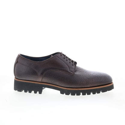 Di Bianco Marano Mens Brown Leather Lace Up Oxfords & Lace Ups Casual Shoes