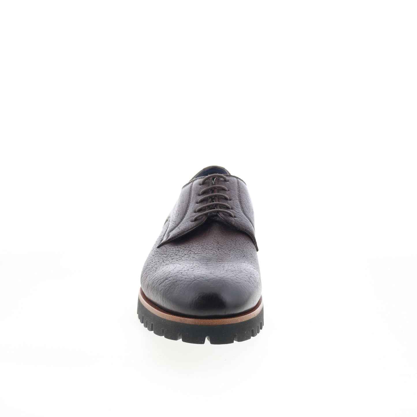 Di Bianco Marano Mens Brown Leather Lace Up Oxfords & Lace Ups Casual Shoes