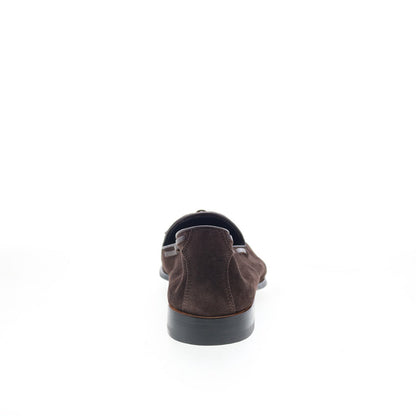 Di Bianco Napoli Mens Brown Suede Slip On Loafers & Slip Ons Casual Shoes
