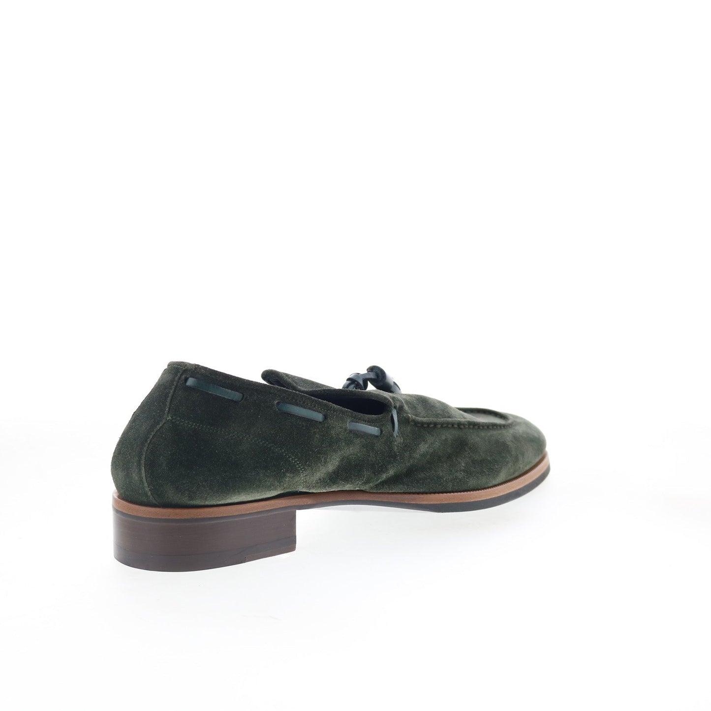 Di Bianco Napoli Mens Green Suede Slip On Loafers & Slip Ons Casual Shoes