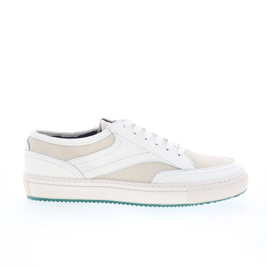 Pastori by Di Bianco Otho Mens White Leather Lifestyle Sneakers Shoes