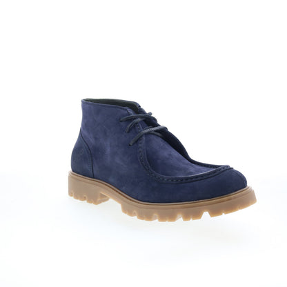 Pastori by Di Bianco Paraboot Mens Blue Nubuck Lace Up Casual Dress Boots
