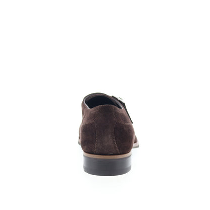 Di Bianco Parma Mens Brown Suede Hook & Loop Loafers & Slip Ons Casual Shoes