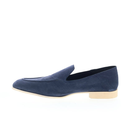 Di Bianco Positano Mens Blue Leather Slip On Loafers & Slip Ons Casual Shoes