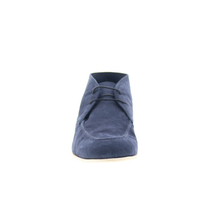 Di Bianco Rieti Mens Blue Leather Lace Up Chukkas Boots