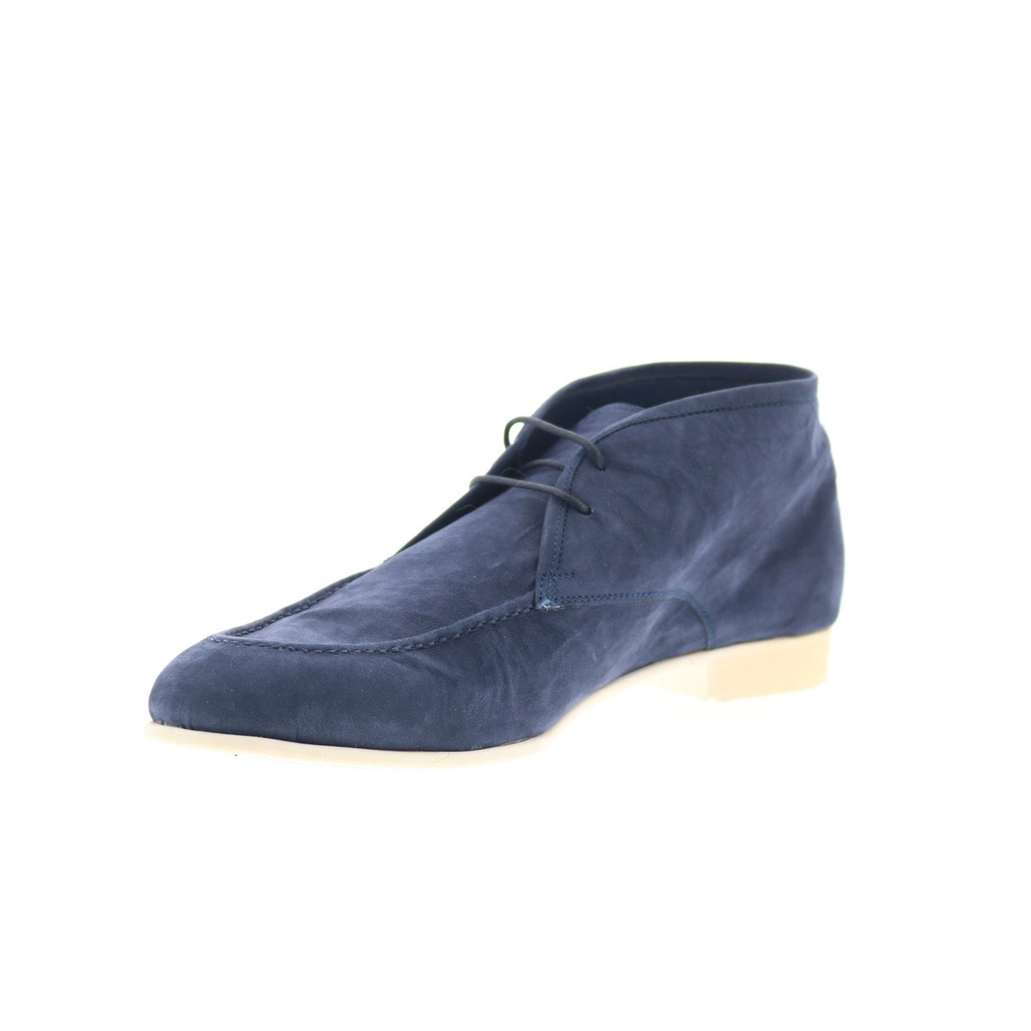 Di Bianco Rieti Mens Blue Leather Lace Up Chukkas Boots