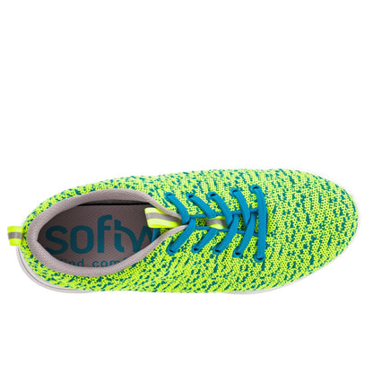 Softwalk Sampson S1713-325 Womens Green Wide Leather Lifestyle Sneakers Shoes