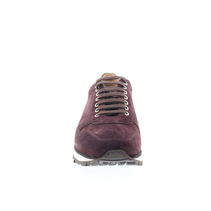 Di Bianco SB308 Mens Burgundy Suede Lace Up Lifestyle Sneakers Shoes