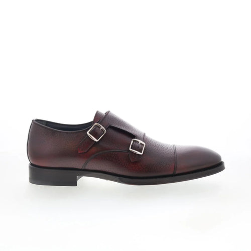 Di Bianco SBP934 Mens Burgundy Leather Loafers & Slip Ons Casual Shoes