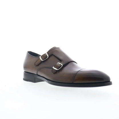 Di Bianco SBP934 Mens Brown Leather Loafers & Slip Ons Casual Shoes
