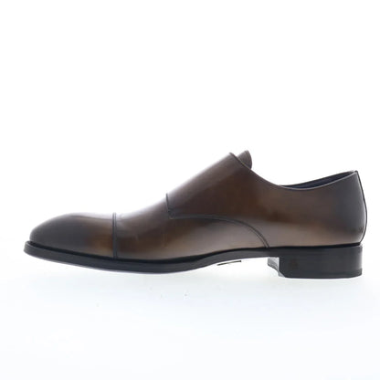 Di Bianco SBP934 Mens Brown Leather Loafers & Slip Ons Casual Shoes