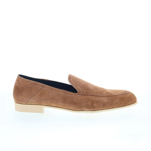 Di Bianco Salino Mens Brown Suede Slip On Loafers & Slip Ons Casual Shoes