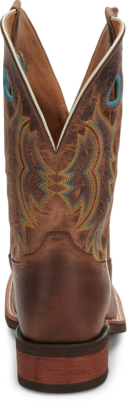 Tony Lama Creedance Square Toe Cowhide Mens Brown Wide Cowboy Western Boots