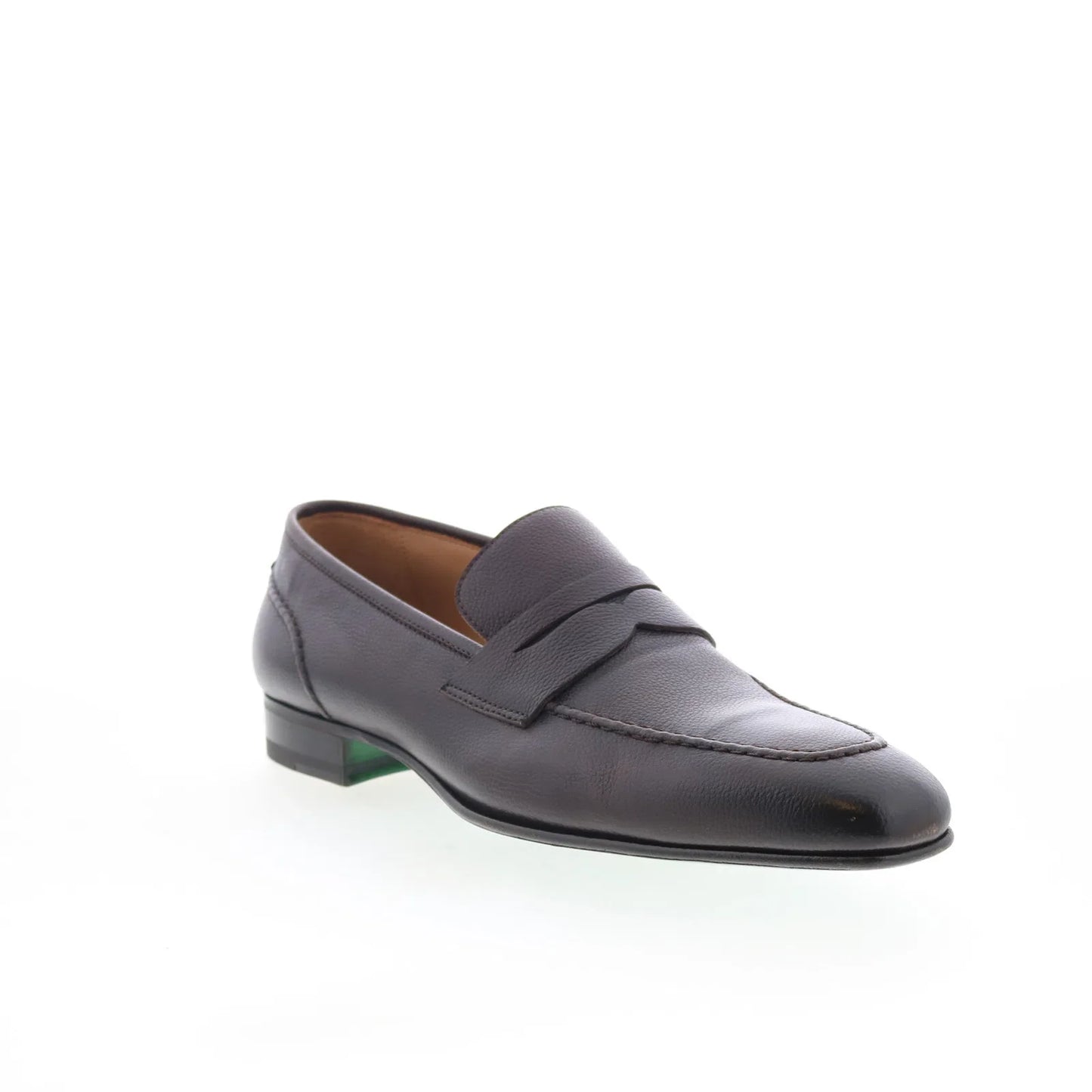 Pastori by Di Bianco Tacitus Mens Brown Leather Loafers & Slip Ons Penny Shoes