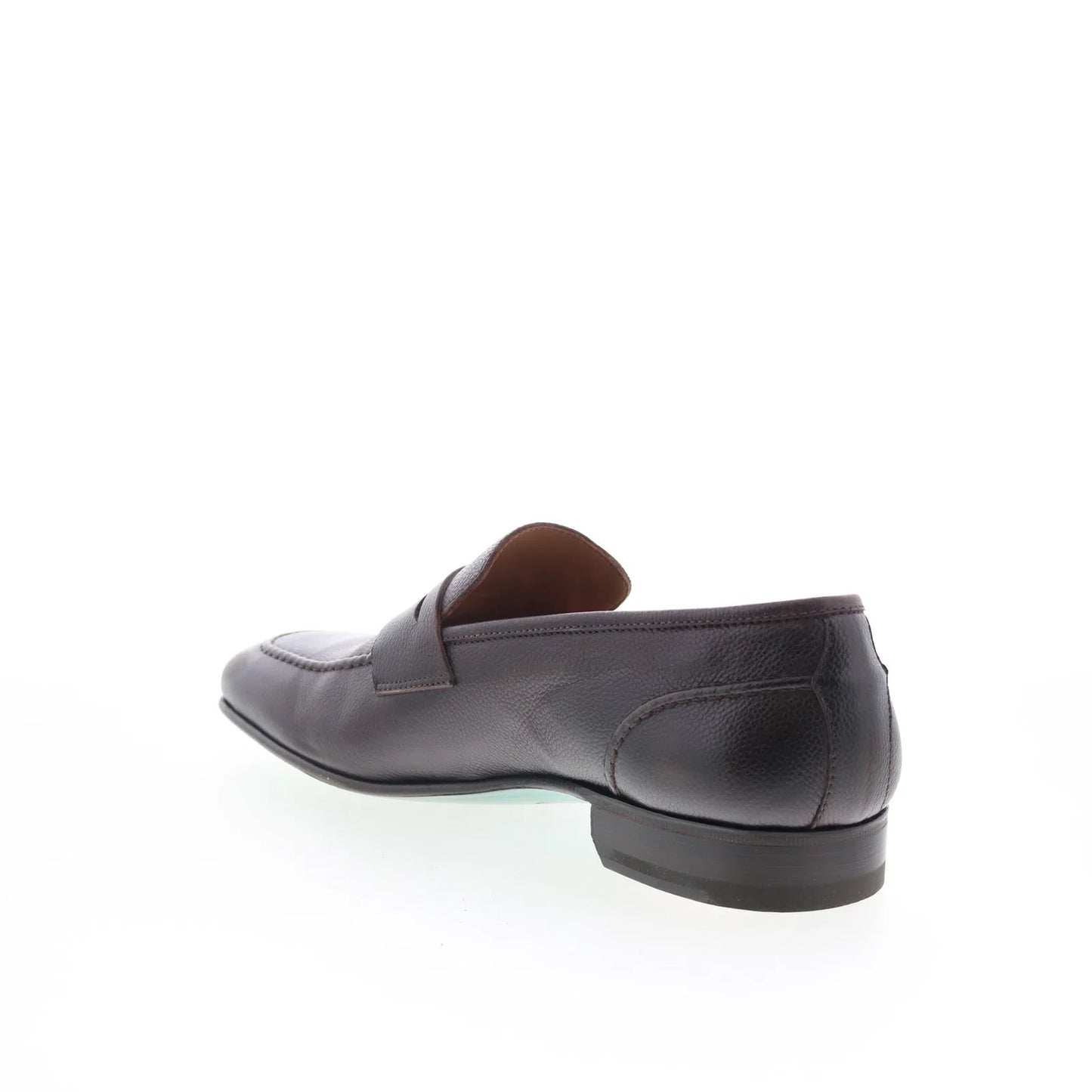 Pastori by Di Bianco Tacitus Mens Brown Leather Loafers & Slip Ons Penny Shoes