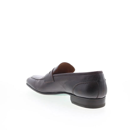 Pastori by Di Bianco Tacitus Mens Brown Leather Loafers & Slip Ons Penny Shoes